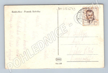 Pohlednice Ratibořice Pomník Babičky 1950s (BM25673)