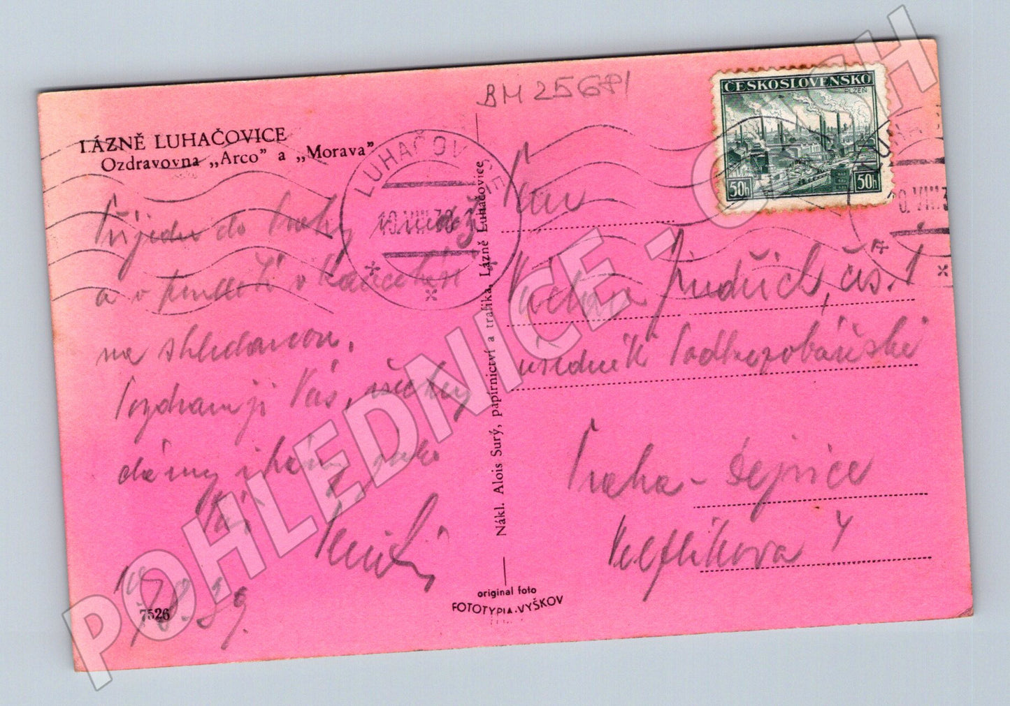 Pohlednice Luhačovice Ozdravovna Arco Morava 1939 (BM25681)