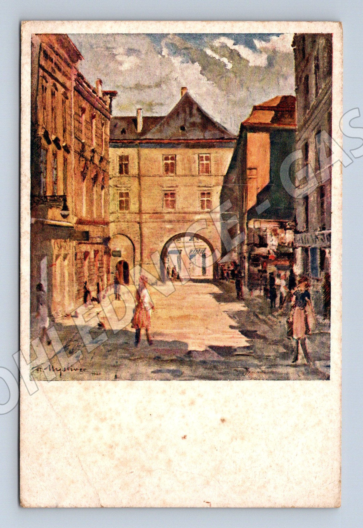 Pohlednice Brno Měnínská brána 1928 (BM25704)