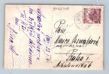 Pohlednice hrad/zámek v zimě 1941 (BM25708)