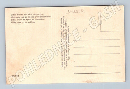 Pohlednice Lidice před zničením (BM25712)