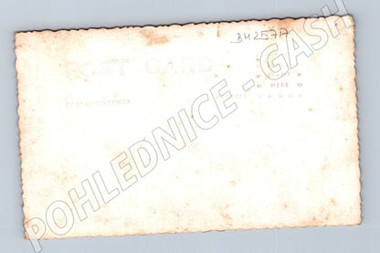 Pohlednice Ostatní státy venkovský dům s párem a psem (BM25717)