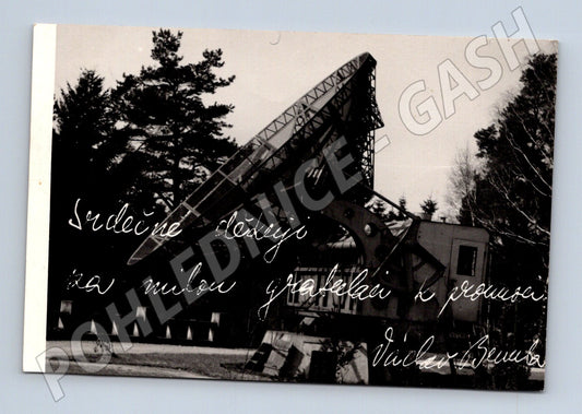 Stará fotografie Ondřejov astronomický ústav radioteleskop (BM25722)