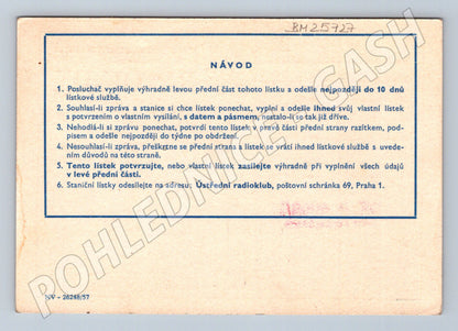 Pohlednice amatérské rádio QSL karta 1959 (BM25727)