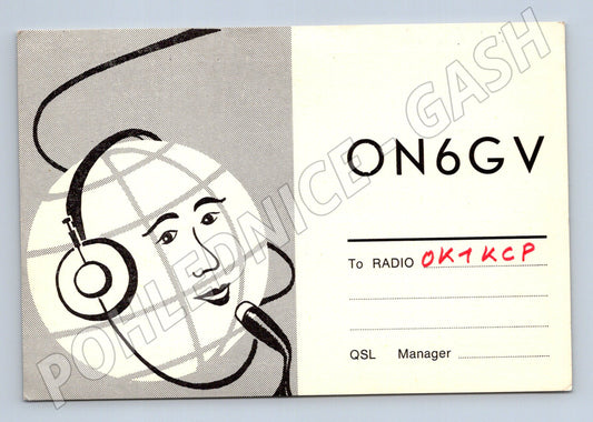Pohlednice Belgie QSL karta ON6GV 1942 (BM25748)