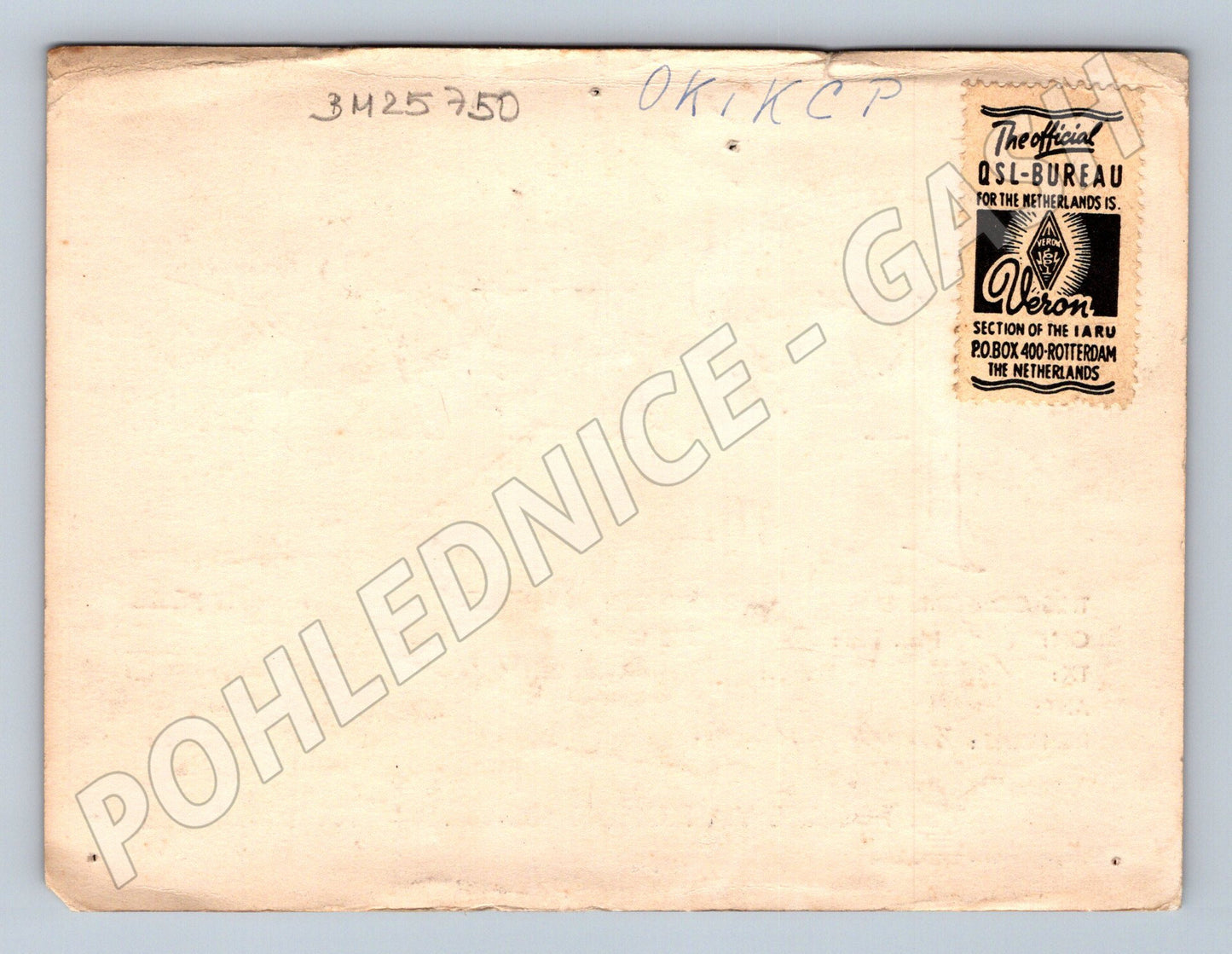 Pohlednice Nizozemsko QSL karta PA0LV 1950 (BM25750)