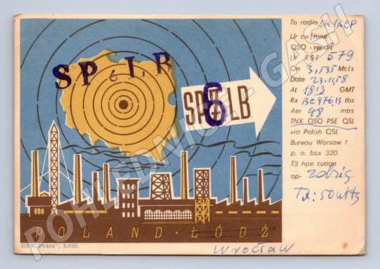 Pohlednice Polsko Łódź QSL SP8LB 1958 (BM25752)