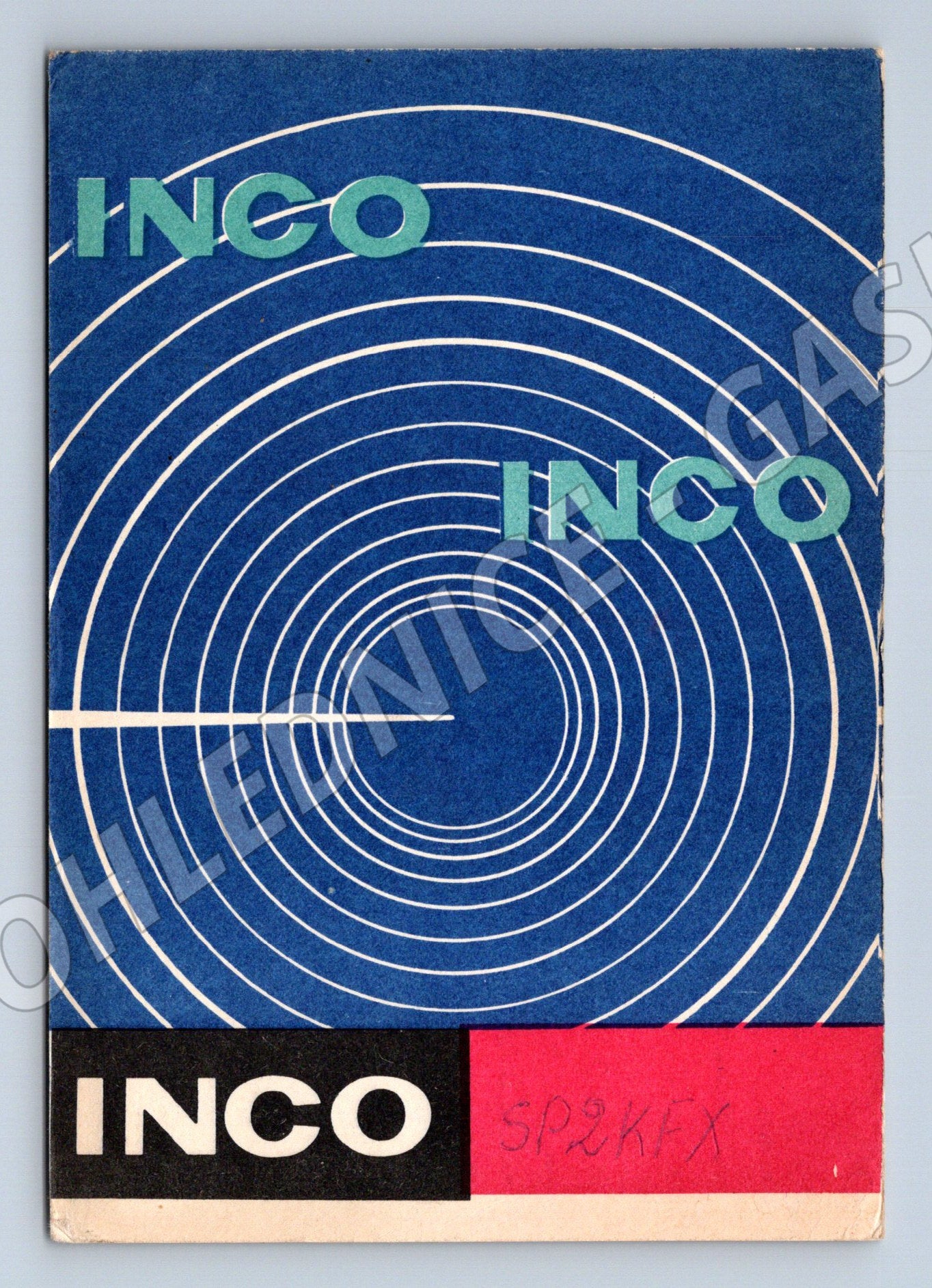 Pohlednice Polsko QSL karta INCO stabilizovaný zdroj 1958 (BM25755)