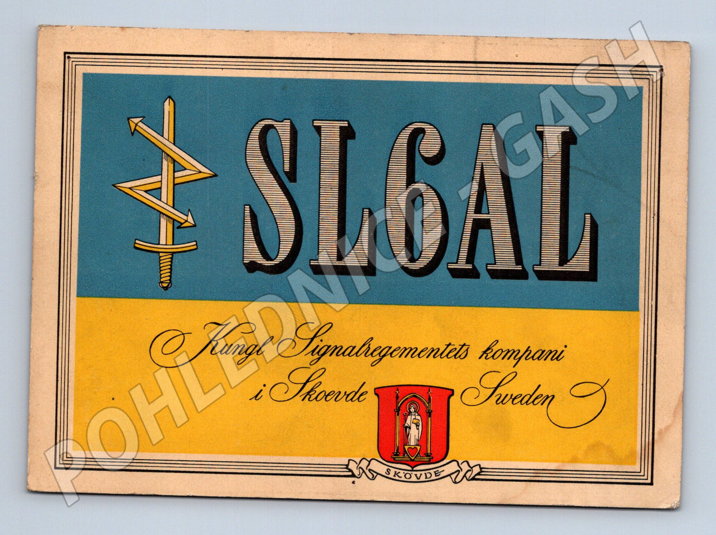 Pohlednice Švédsko Skövde Kungl Signalregementets 1957 (BM25762)