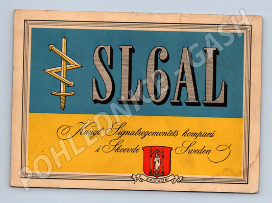 Pohlednice Švédsko Skövde Kungl Signalregementets 1957 (BM25762)