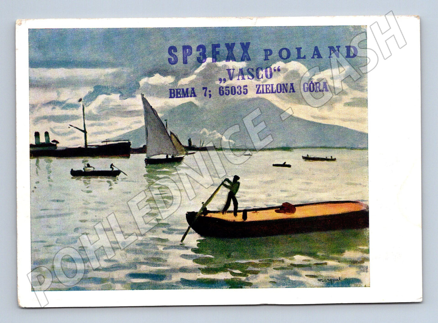 Pohlednice Rusko/SSSR umělecká malba lodě 1962 (BM25764)