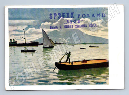 Pohlednice Rusko/SSSR umělecká malba lodě 1962 (BM25764)