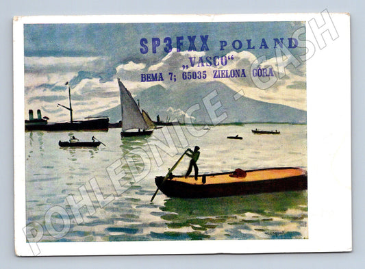 Pohlednice Rusko/SSSR umělecká malba lodě 1962 (BM25764)