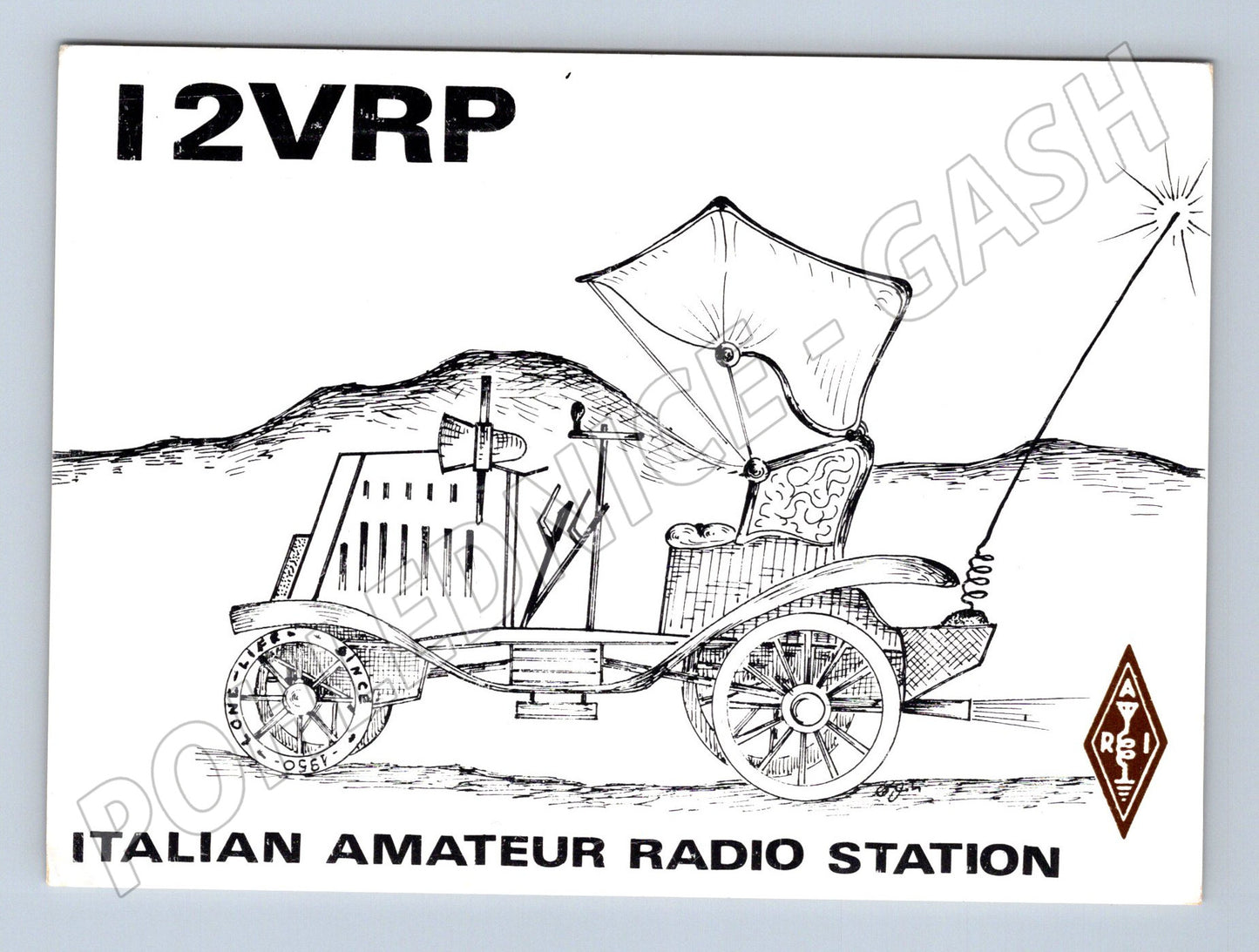 Pohlednice Itálie amatérské rádio I2VRP 1971 (BM25766)