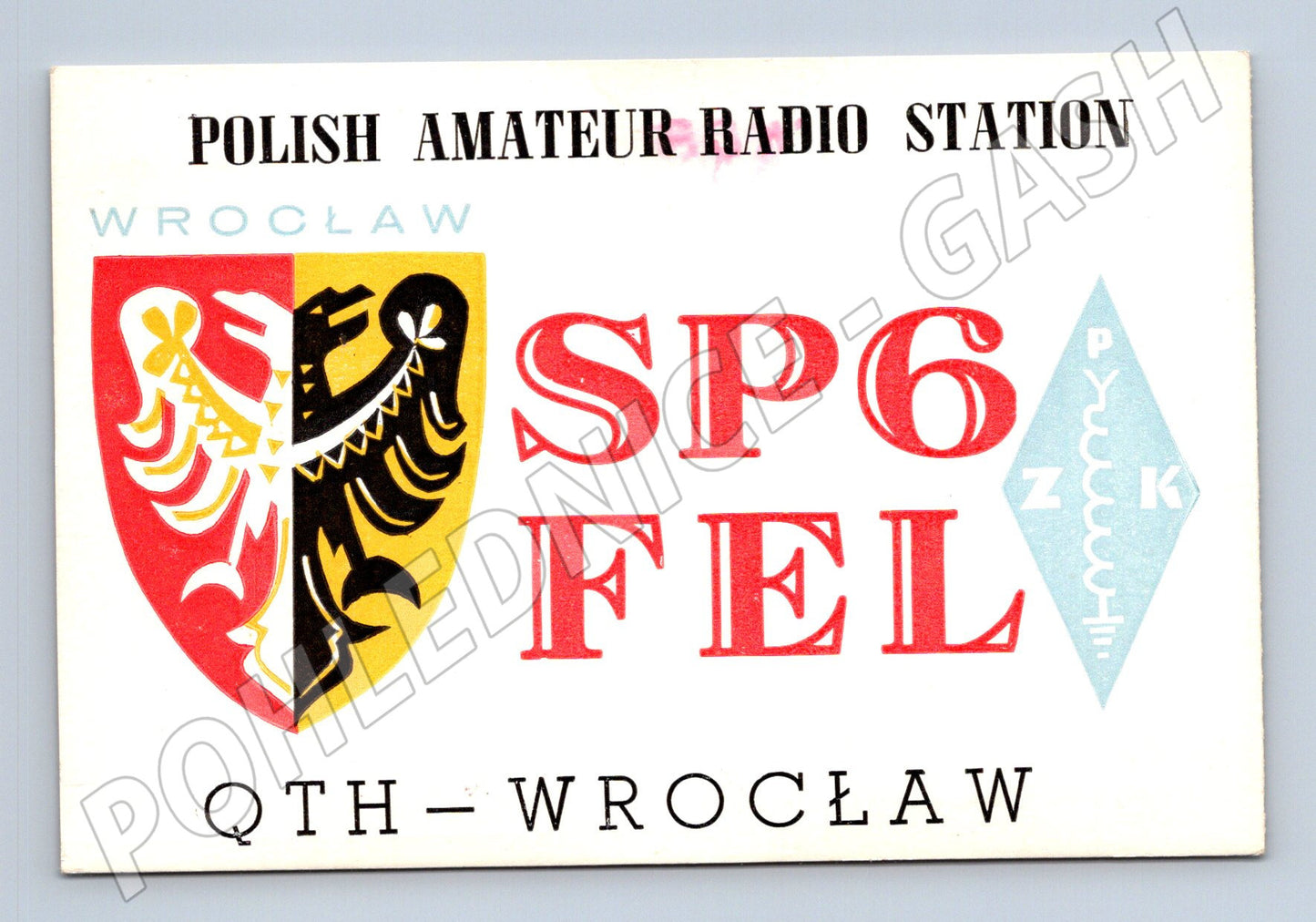 Pohlednice Polsko Wrocław SP6 FEL QSL karta 1973 (BM25770)