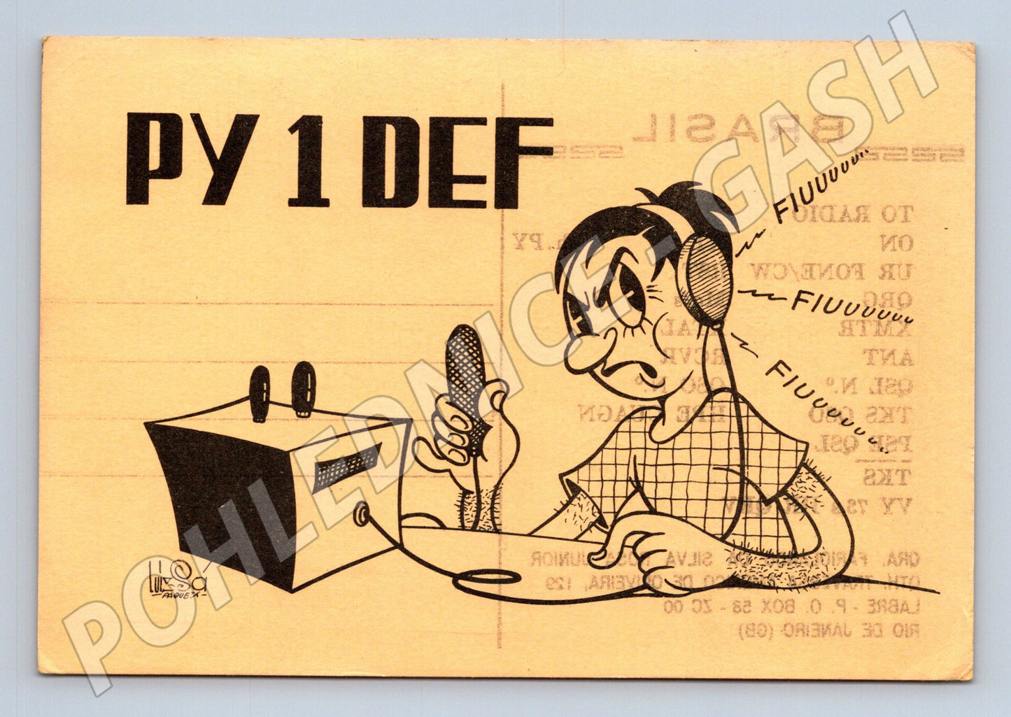 Pohlednice Brazílie QSL radioamatér 1971 (BM25777)