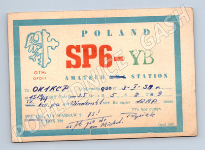 Pohlednice Polsko SP6-YB amatérská stanice Opole 1959 (BM25779)