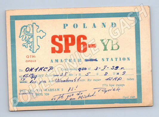Pohlednice Polsko SP6-YB amatérská stanice Opole 1959 (BM25779)