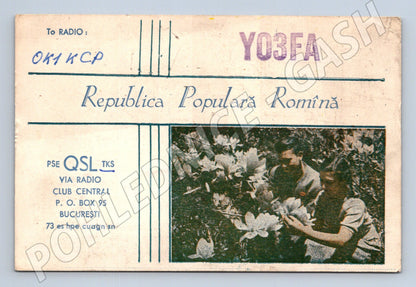 Pohlednice Rumunsko QSL karta YO3FA 1958 (BM25789)