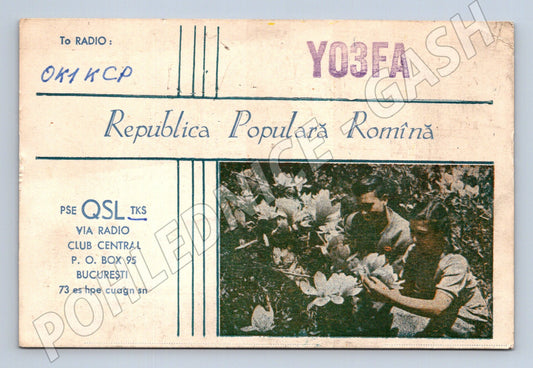 Pohlednice Rumunsko QSL karta YO3FA 1958 (BM25789)