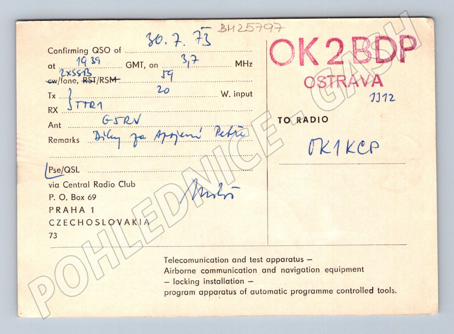 Pohlednice Kolín Tesla Kolín reklama 1973 (BM25797)