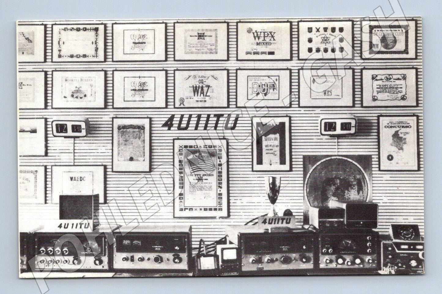 Pohlednice Švýcarsko amatérská radiostanice 4U1ITU 1971 (BM25803)