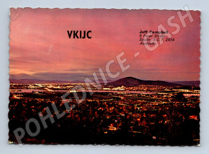 Pohlednice Austrálie Canberra City lights 1973 (BM25809)
