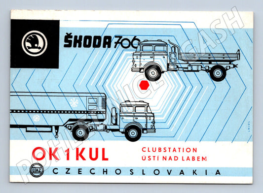 Pohlednice Škoda 706 nákladní vozy QSL Ústí nad Labem 1966 (BM25821)