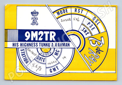 Pohlednice Malajsie Tunku A. Rahman QSL karta 1973 (BM25824)
