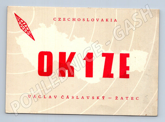 Pohlednice Československo QSL karta OK1ZE Žatec 1971 (BM25826)