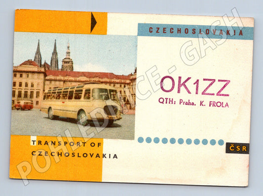 Pohlednice Československo autobus Praha QSL 1959 (BM25827)