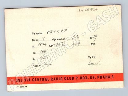 Pohlednice Československo autobus Praha QSL 1959 (BM25827)