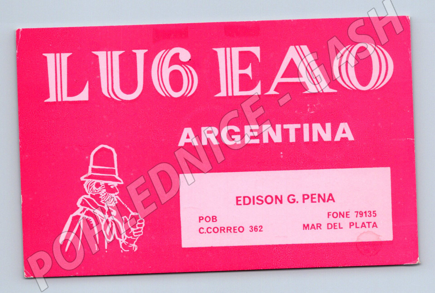 Pohlednice Argentina QSL karta radioamatérská 1973 (BM25832)