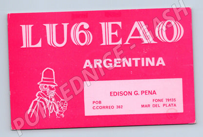 Pohlednice Argentina QSL karta radioamatérská 1973 (BM25832)