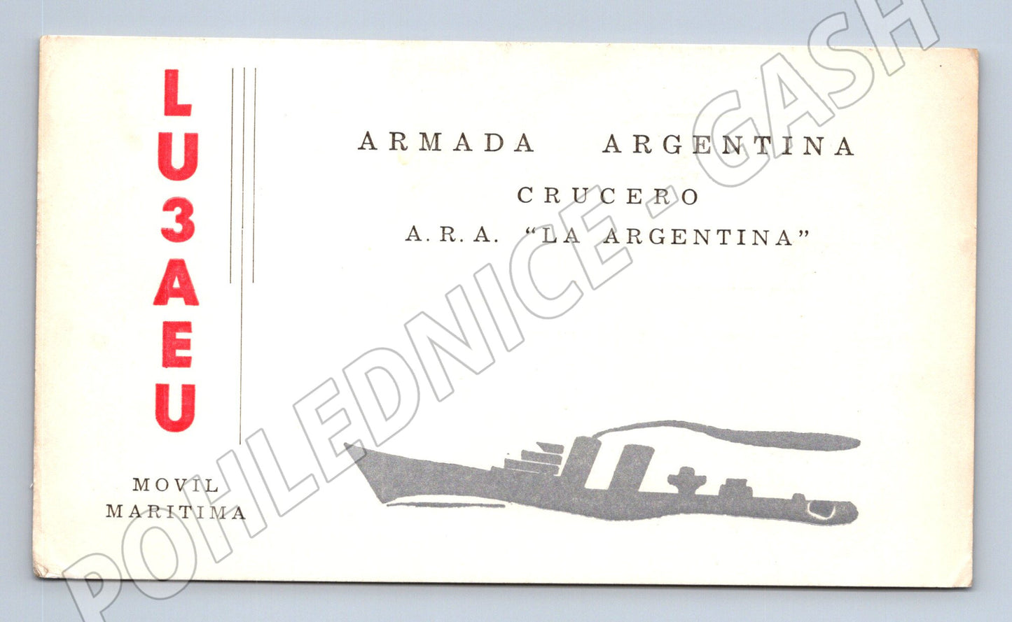 Pohlednice Argentina A.R.A. La Argentina QSL 1971 (BM25835)