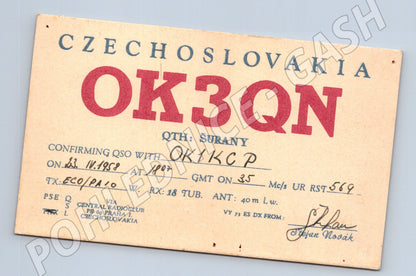 Pohlednice Československo Šurany QSL karta 1958 (BM25839)