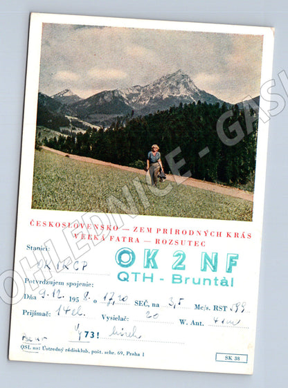 Pohlednice Veľká Fatra Rozsutec QSL 1951 (BM25843)