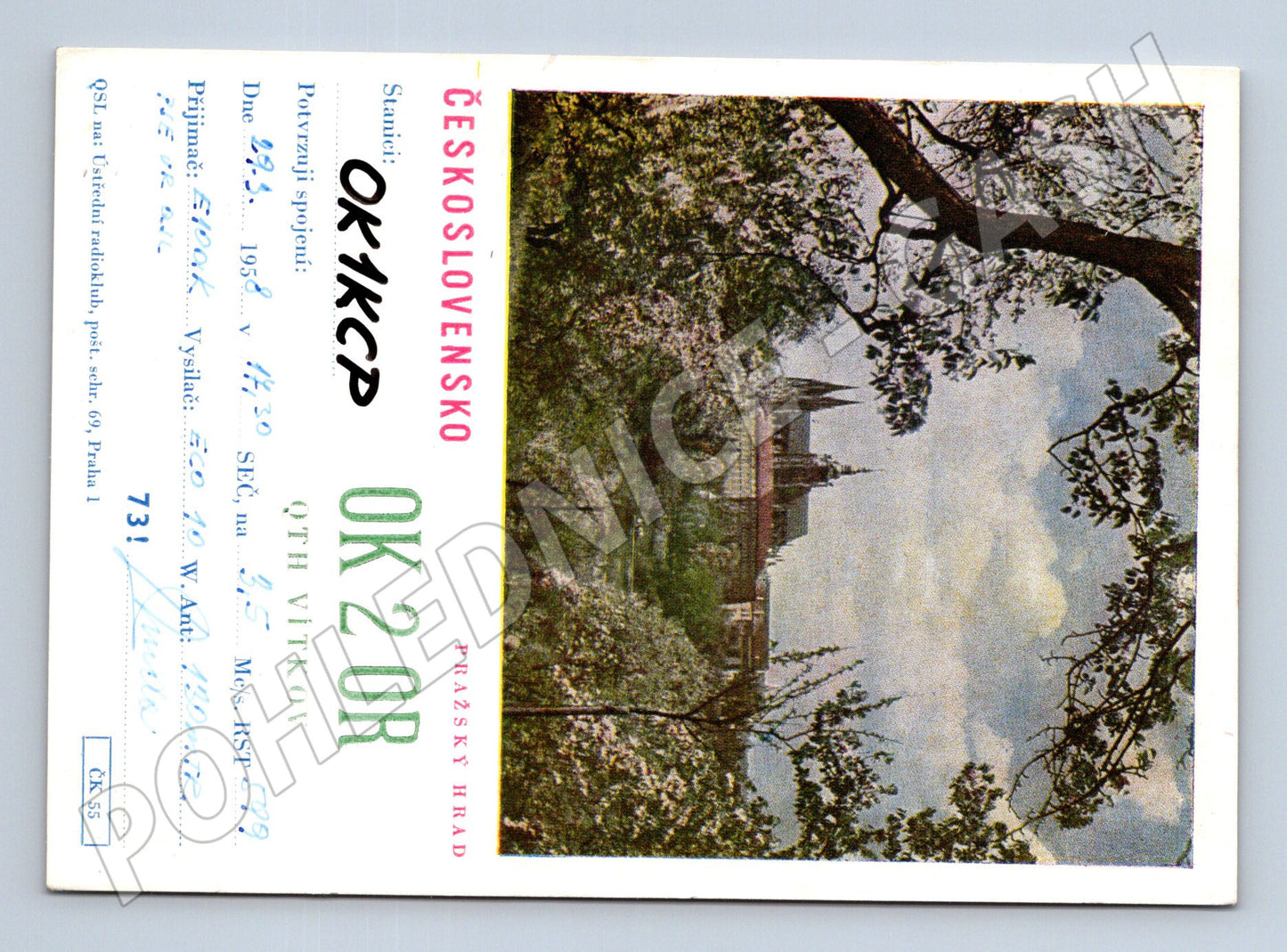 Pohlednice Praha Pražský hrad jaro 1958 (BM25848)