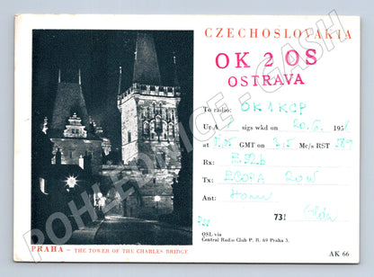 Pohlednice Praha Karlův most QSL 1956 (BM25850)