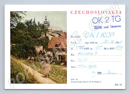 Pohlednice Žďár nad Sázavou QSL lístek 1958 (BM25853)