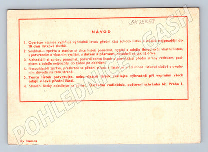Pohlednice Český Těšín radioamatér QSL lístek 1956 (BM25858)