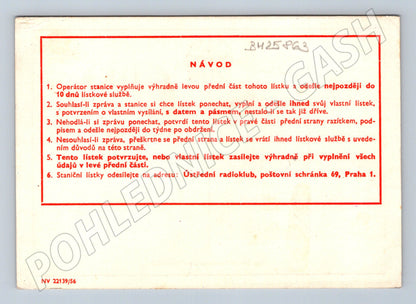 Pohlednice Brno QSL lístek OK1KCP OK2KEH 1957 (BM25863)
