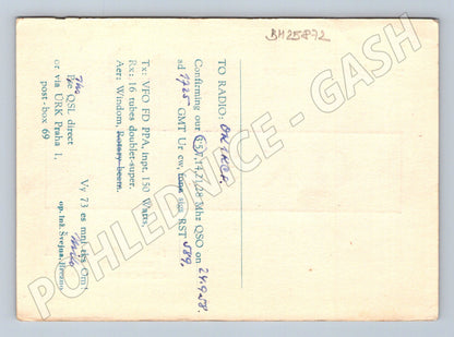 Pohlednice Slovensko Brezno QSL OK3AL 1978 (BM25872)