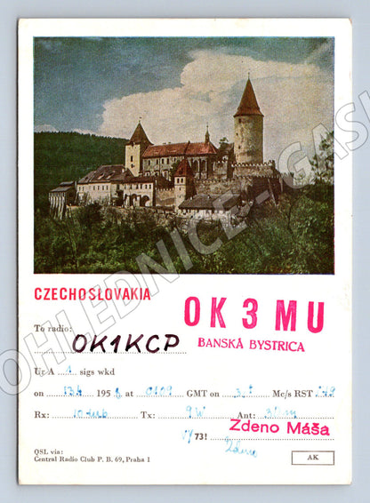 Pohlednice Československo Zvolenský zámek QSL 1954 (BM25874)