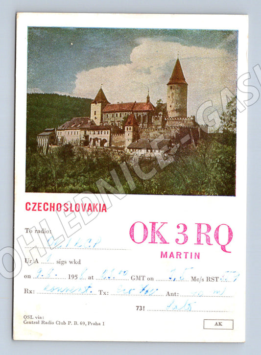 Pohlednice Slovensko Oravský hrad QSL karta (BM25876)