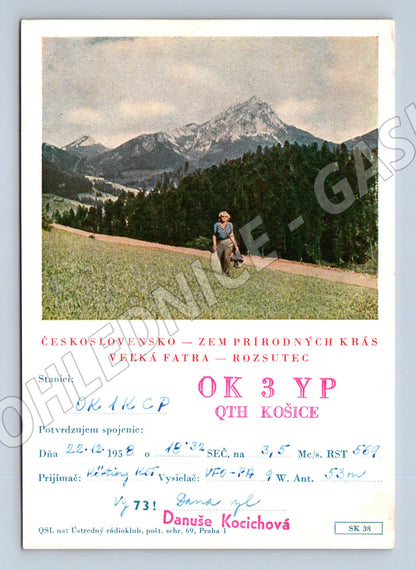 Pohlednice Slovensko Veľká Fatra Rozsutec 1958 (BM25884)