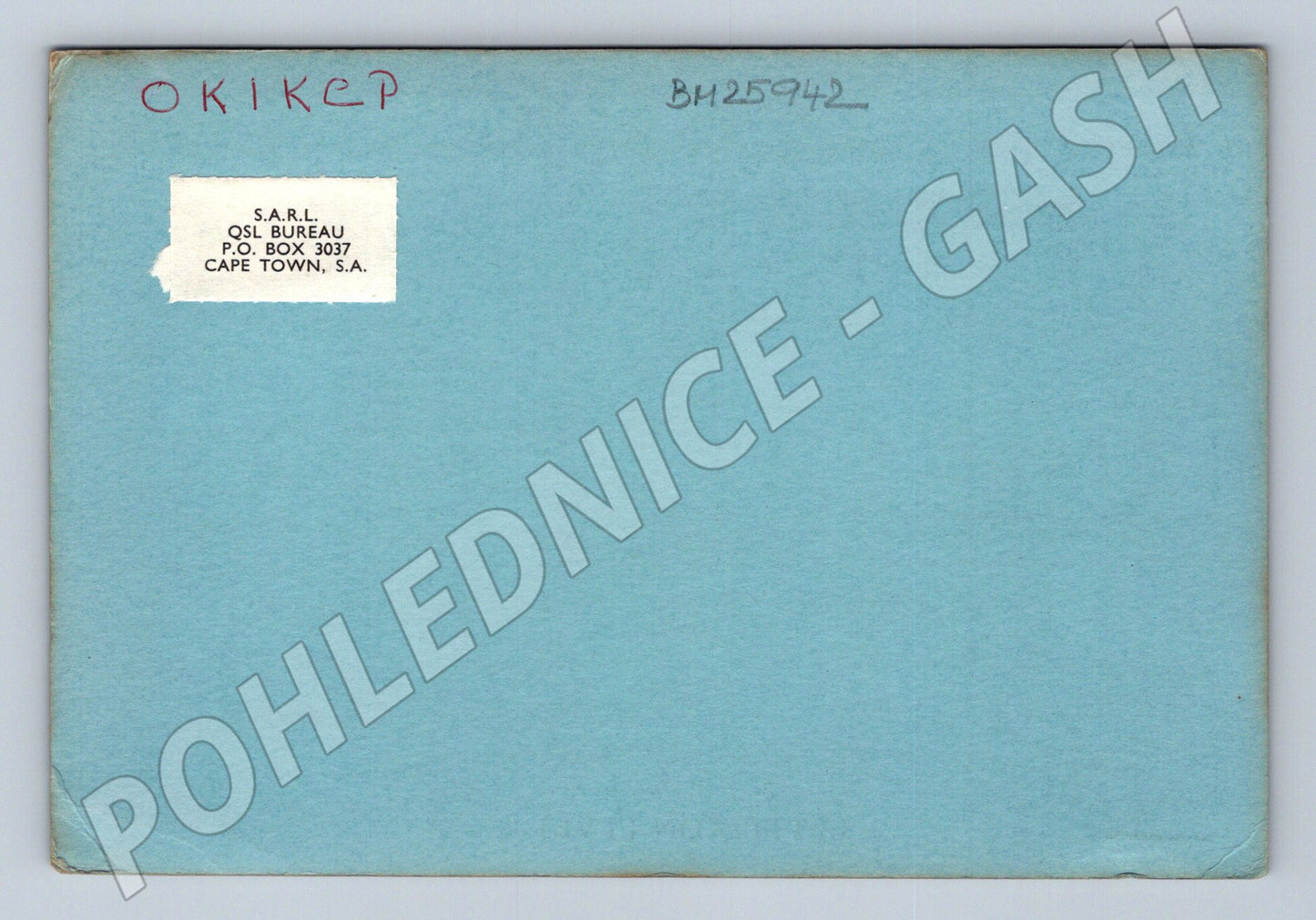 Pohlednice Jižní Afrika QSL karta amatérské rádio 1972 (BM25942)