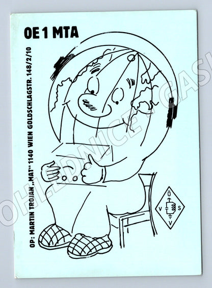 Pohlednice Rakousko Vídeň QSL karta radioamatér 1973 (BM25949)