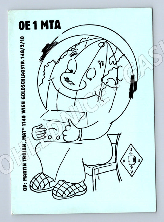 Pohlednice Rakousko Vídeň QSL karta radioamatér 1973 (BM25949)