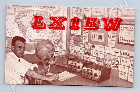 Pohlednice Lucembursko radioamatér LX1BW 1972 (BM25962)